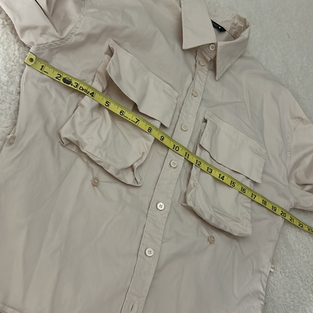 Zara Cream Cargo Shirt Size XS - Picture 8 of 9